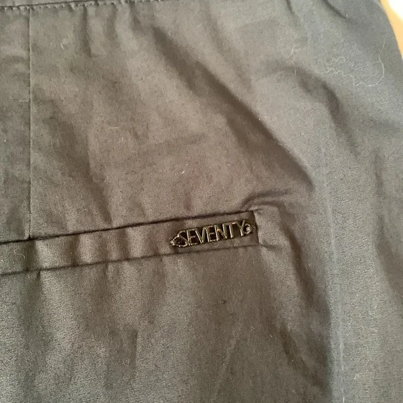 Seventy Black Cropped Pants with Lace Hem - Picture 6 of 10